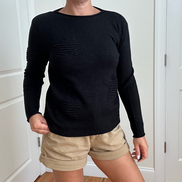 Philosophy Star Pattern Long Sleeve Pullover Sweater - Picture 2 of 8